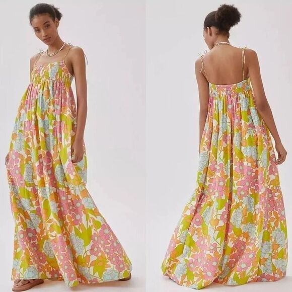 Anthropologie S/W/F Empire-Waisted Maxi Dress S NWT $379 - Picture 1 of 12